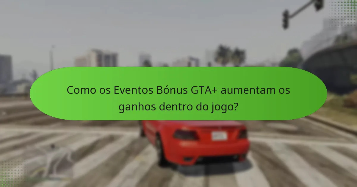 Que recompensas únicas podem os jogadores ganhar com os Eventos Bónus GTA+?
